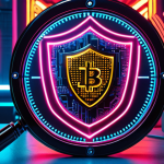 **

"A digital shield protecting a crypto wallet from phishing attacks and hacks. A magnifying glass reveals hidden security threats. Style: Cyberpunk, neon lights, futuristic."